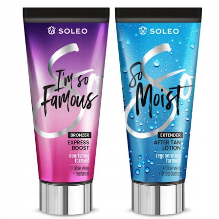 Soleo I'm So Famous 150Ml Bronzer Do Opalania + Balsam Po Opalaniu 1