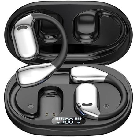 Trådløst Bluetooth-headset, ingen ørekrok nødvendig, lang batteritid, høy lydkvalitet, beinledning
