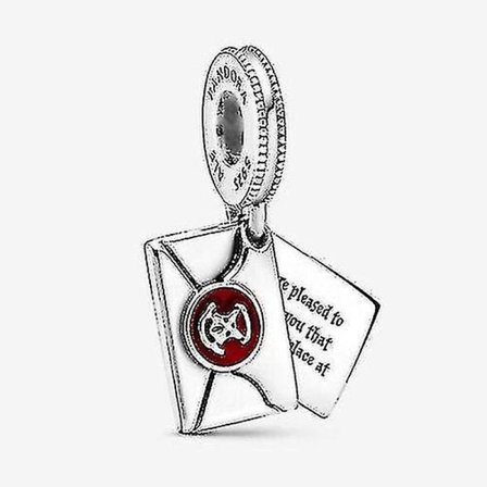 Äkta Harry Potter, Hogwarts, Brev Ale S925 Berlock + Presentförpackning