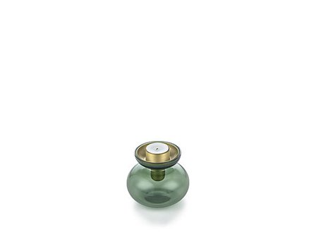 ZONE DENMARK Vase/Lysestake Inu 11x10cm Moss Green/Brass