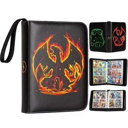 Pokemon Kortbind 400 Lommer Anime Samlekort Holder Lynlås Album Mappe