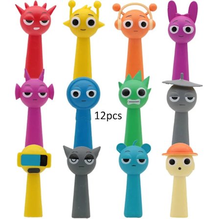 12-pakning Sprunki Rhythm Box Spel Actionleketøy Actionfigurer Leketøysfigur Gave 12 STK