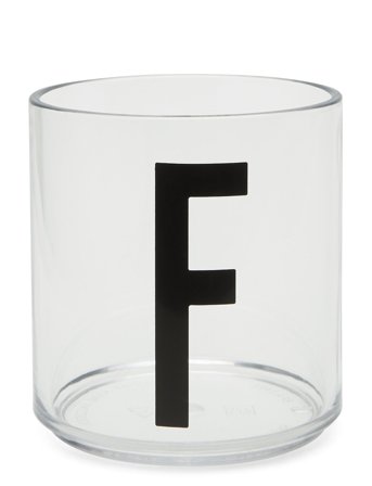 Design Letters Kids Personal Drinking Glass A-Z - White - Ø7CM