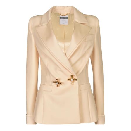 Moschino, Blazers Beżowy, Kobieta, Rozmiar: S