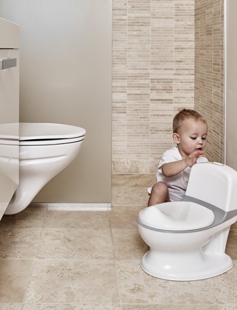BabyDan Potty With Flush Sound By Babydan - White - ONE SIZE