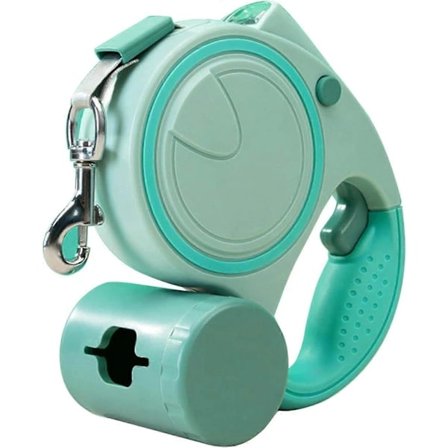 Tangles Udtrækkeligt Hundesnor med Lys Afføringspose Dispenser til Små Hunde