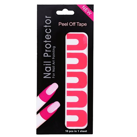 10 st Manikyr Spill Proof Stick Polish Glue Anti Overflow Nagel Stickers (Röd)