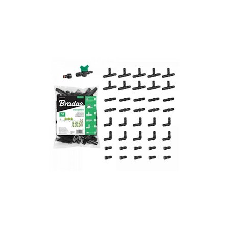 Sæt med tilbehør til drypline 16mm - 81stk.