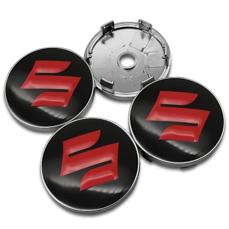 4kpl 60mm Auton Pyörän Keskikupin Tarrat Tunnusmerkki Pyörän Tarratarvikkeet Suzuki JIMNY Grand vitara Sx4 Swift Alto