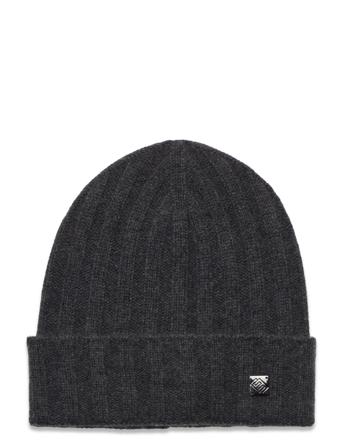 Hat Cashmere Hat W Metal Logo Accessories Headwear Beanies Harmaa Eton