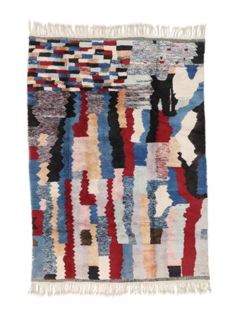 Dywan Berber Moroccan - Mid Atlas 220X307 Czarny/Beżowy (Wełna, Maroko)