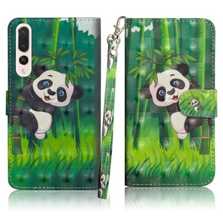 Huawei P20 Pro kuvioitu nahkainen suojakotelo - Panda