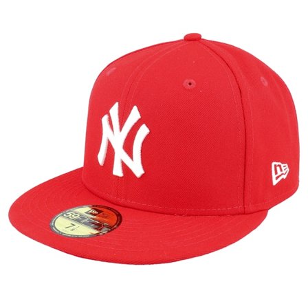 New Era - MLB - Red - fitted - Cap - New York Yankees MLB Basic 59FIFTY Scarlet Red Fitted - Hatstore