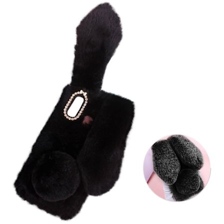 Fluffy Rabbit Samsung Galaxy A20e skal - Svart