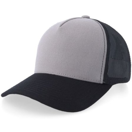 Equip - Grå trucker Keps - Blank Light Grey/Black A-frame Trucker @ Hatstore