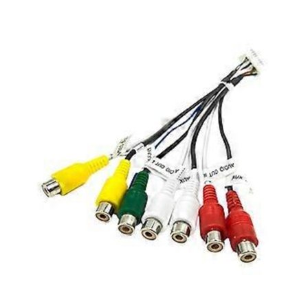 20-nastainen Android-autostereon RCA-johtosarjan sovitin 7-päinen RCA-audio/video AUX-kaapeli