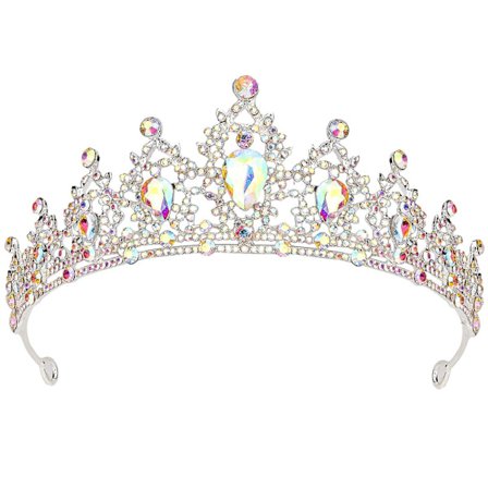 Ab Rhinestone Tiara og Kroner for Kvinner Krystall Dronningkrone Bursdagskrone for Jenter Bryllupskrone
