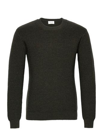 Ludwig Jumper Strikkegenser M. Rund Krage Grønn Wood Wood