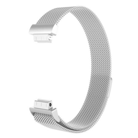 205 mm magnetisk Milanese rustfritt stålstropp for fitbit inspirerer/inspirerer HR-sølv