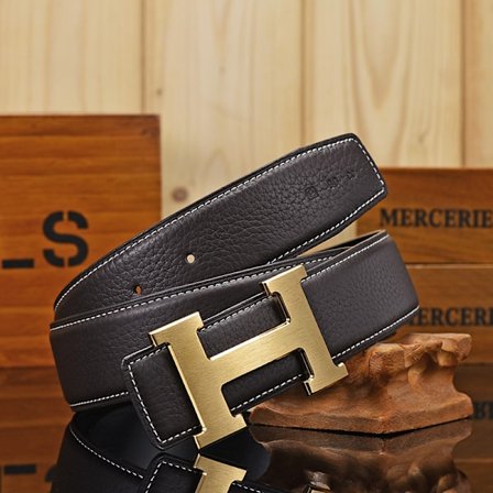 Læderbælte til mænd med metalspænde, moderigtigt