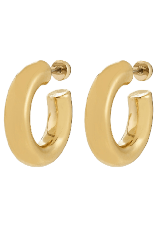 Pilgrim Phase Large Hoops Gold-Plated Smycken & klockor Dam Guld ONESIZE