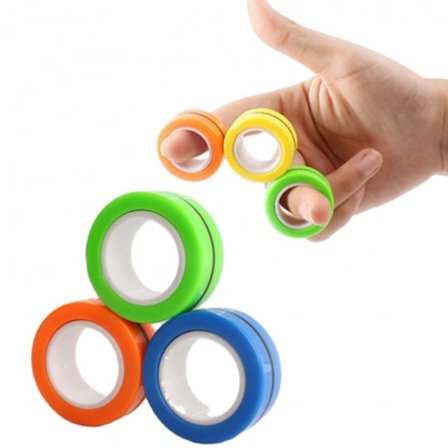 LAGERRÖJNING Populära magnetiska magiska ringar - anti stress - Grön(XH(