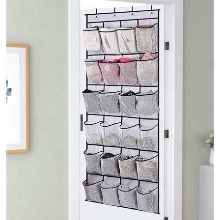 24 Håndtag Gennemsigtige Sko Opbevaringsposer Dør Foldbar Sko