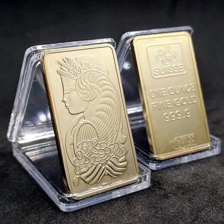 IC Swiss Bank Guldbar Jubilæumsmynt Guldbelagt Kopi Souvenir