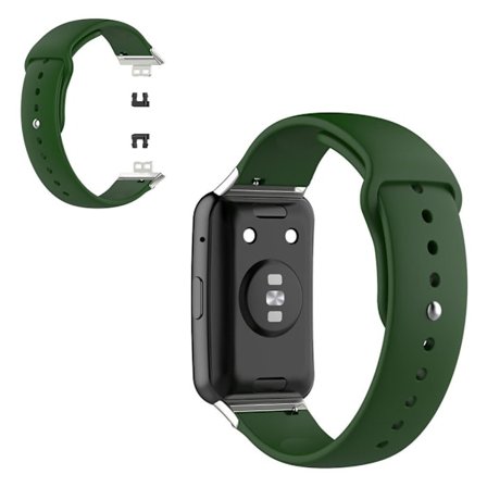 Huawei Watch Fit simple silicone watch band - Army Green