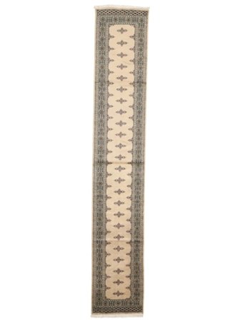 Handgeknüpft Pakistan Buchara 2Ply 79X455 Wollteppich Braun/Orange Klein