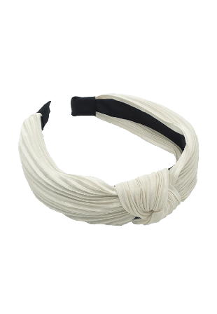 Complement Plisserat Knutdiadem I Satinkänsla Accessoarer & tillbehör Dam Vit