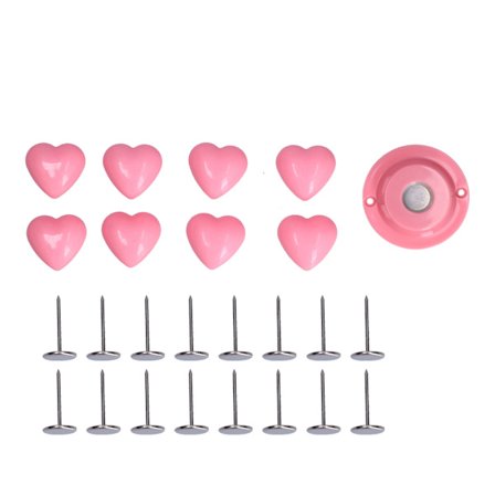 Teppe Dyne Fikser Hjerteformet Dynetrekk Klips Feste med Magnetisk Avtaker Rosa