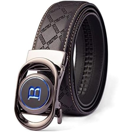 Kulebelte i kveg-skinn med klikk-spenne for menn - Mote, Business, Casual - Justerbar glidende automatisk spenne