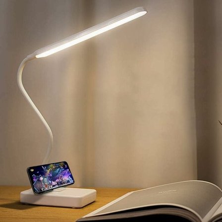 Sladdlös LED-skrivbordslampa USB Uppladdningsbar 2000mAh Batteri 3 Färglägen Dimbar Läsbordslampa Barn Sovrum Säng