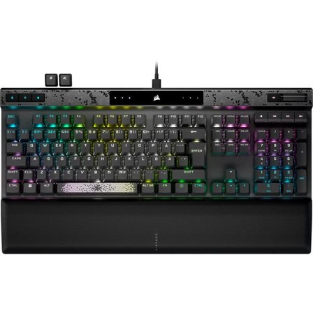 Corsair K70 MAX RGB - tastatur - QWERTY - Nordisk - stålgrå