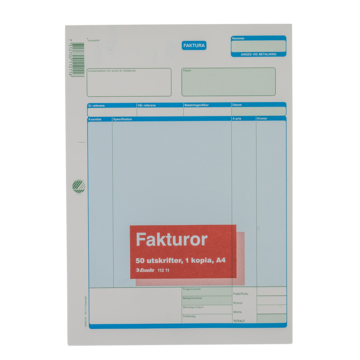 Blankett Faktura A4 2x50