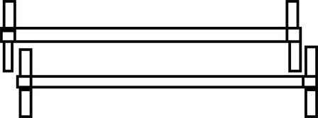 Elfa 215014 Påbyggingssett 550 mm, hvit, Garderobeinnredning