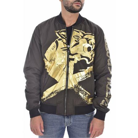 Plein Sport Bumber quilted tiger pattern Grøn, Herre Bomberjakker