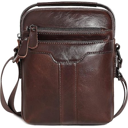 Herre Læder Skuldertaske Rejse Crossbody Casual Vintage Taske Sling Bag Acsergery Gave