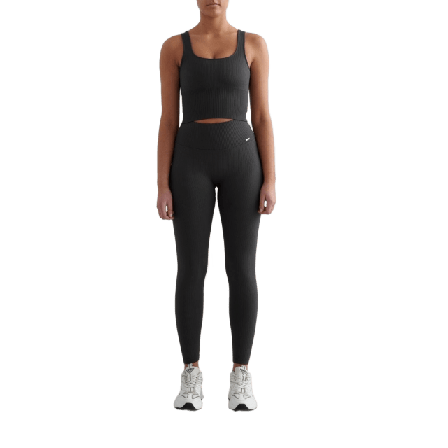 aim'n Ribbed Seamless Petite Tights Underdelar Dam Grå L