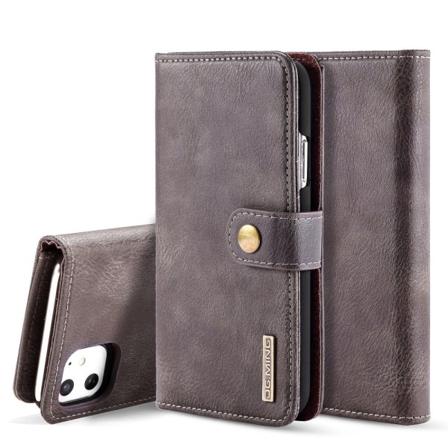 Dg.ming Iphone 11 Split Läder Plånboksfodral - Coffee Brun