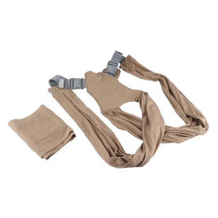 Justerbar M-formet bæresjal for baby, myk pustende mesh, nyfødt opptil 20 kg Khaki