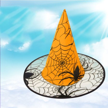 Halloween heksehat spids hat tilbehør ORANGE