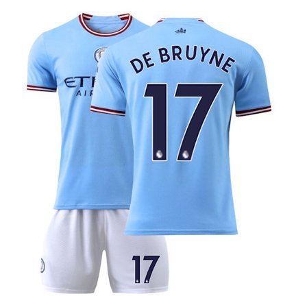 Manchester City trÃ ̧je 22-23 fodboldtrÃ ̧je voksentrÃ ̧je nummer DE BRUYNE