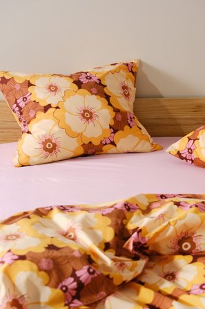 Jotex - Putetrekk 50x60 Cm Økologisk Brun/ravfarget - FRIDA - Kjøp Putevar hos Jotex