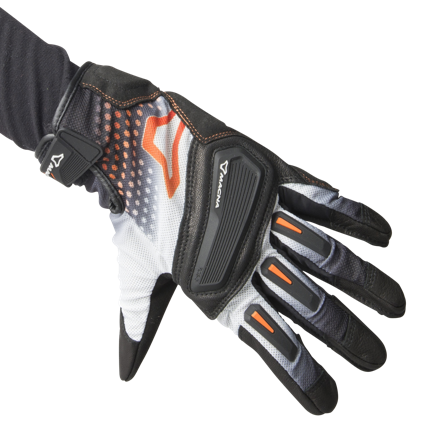 Mănuși Macna Jugo negru/alb/portocaliu 3XL