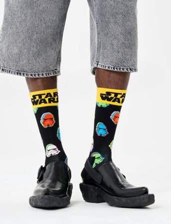 Happy Socks Star Wars Stormtrooper Sock - Black - 41-46