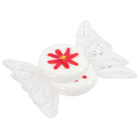 Glas Godis Ornament Godis Form Prydnad Heminredning Vitt Glas Material Dekoration 2st