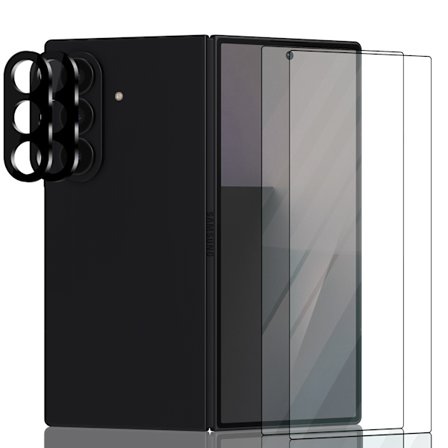 2-Pack Samsung Z Fold 7 Skärmskydd & 2-Pack linsskydd - Härdat Glas 9H - Super kvalitet 3D