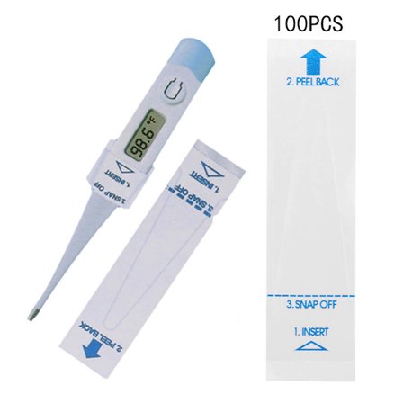 100 st Digital Termometer Sondskydd Passar för Människor och Husdjur